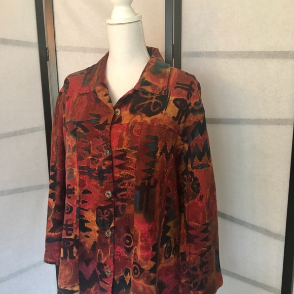 Chico's Jackets & Blazers - Sz 16 Chico’s 3 Aztec Print Jacket